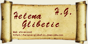 Helena Glibetić vizit kartica